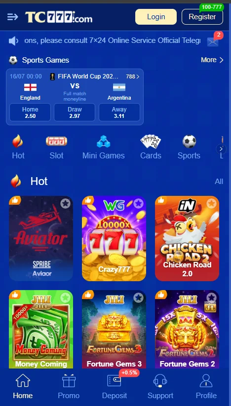 TC777 Game App